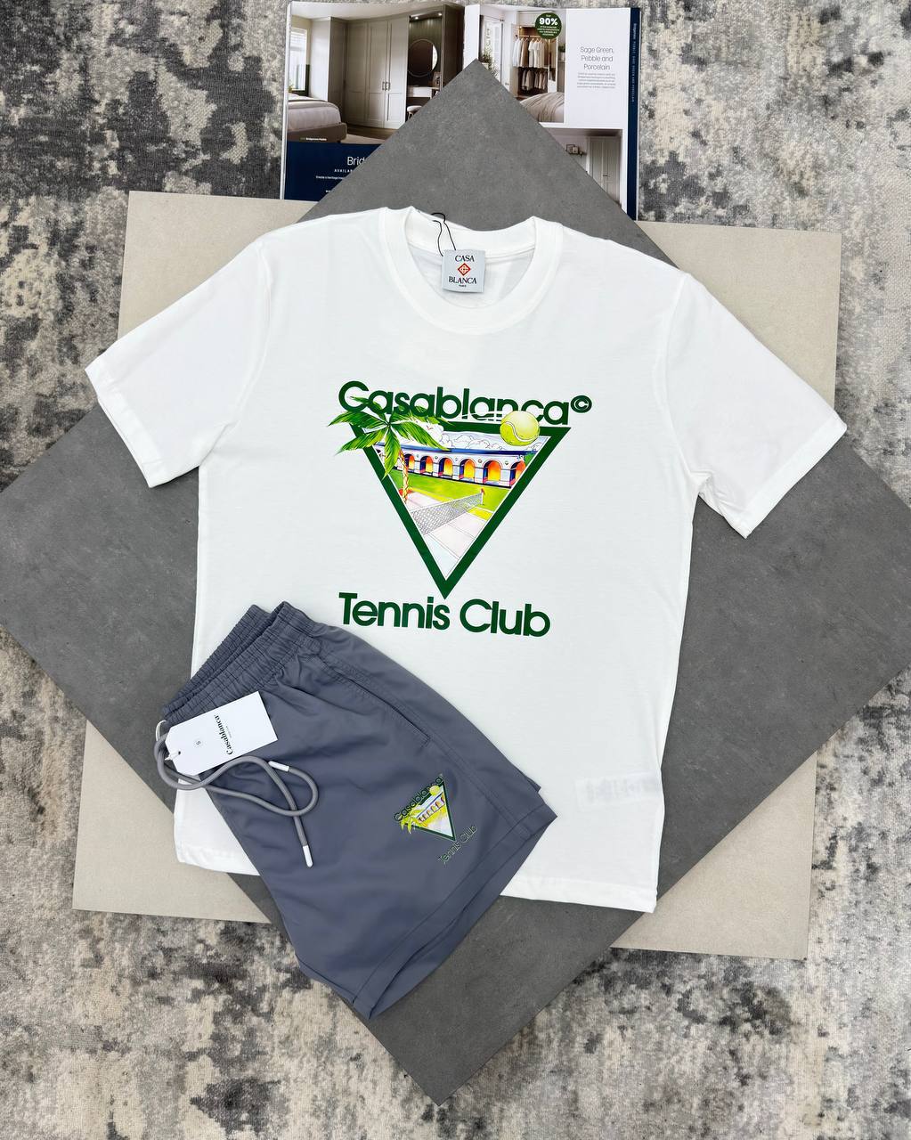 photo 5794245009744793050 y Casablanca Tennis Club Icon t-shirt shorts set men's AAA replica UK — different colours designer reps sale