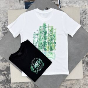 Amiri Leaf oversized California High Life t-shirt AAA replica UK — men's women's 2 colours designer reps