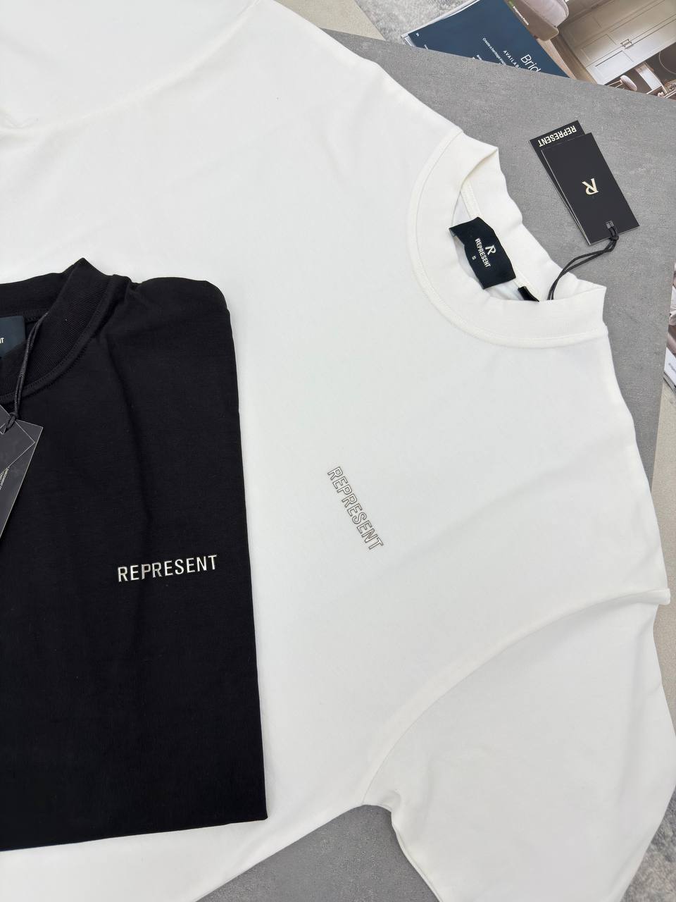 photo 5794245009744793106 y Represent Owners Club logo crewneck t-shirt AAA replica UK — men's women's 2 colours designer reps sale