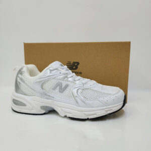 New Balance 530 White Silver Metallic MR530EMA men's AAA replica trainers UK — designer reps sale