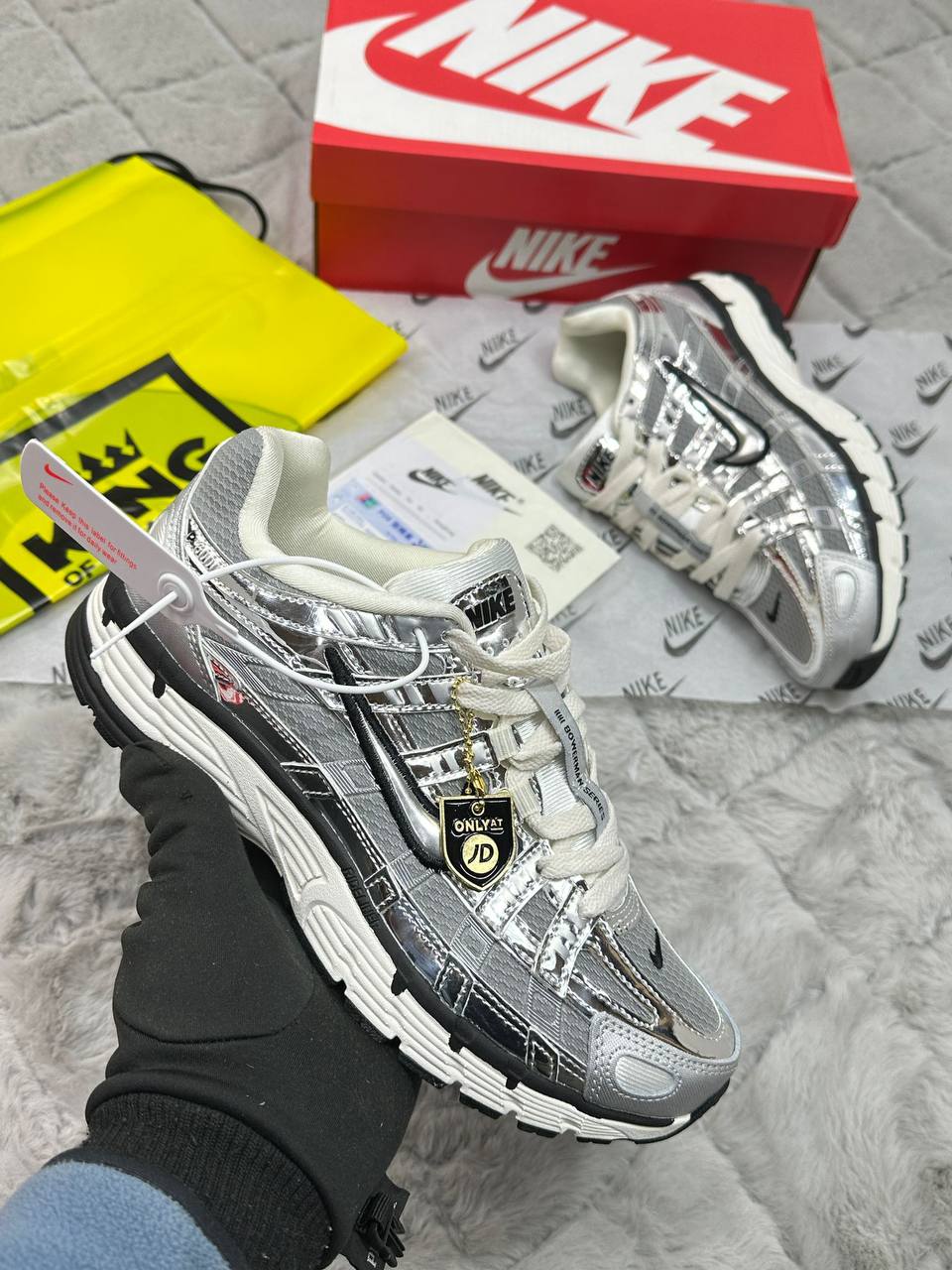 photo 5794245009744793161 y Nike P-6000 Metallic Silver Sail Black CN0149-001 men's AAA replica trainers UK — designer reps sale