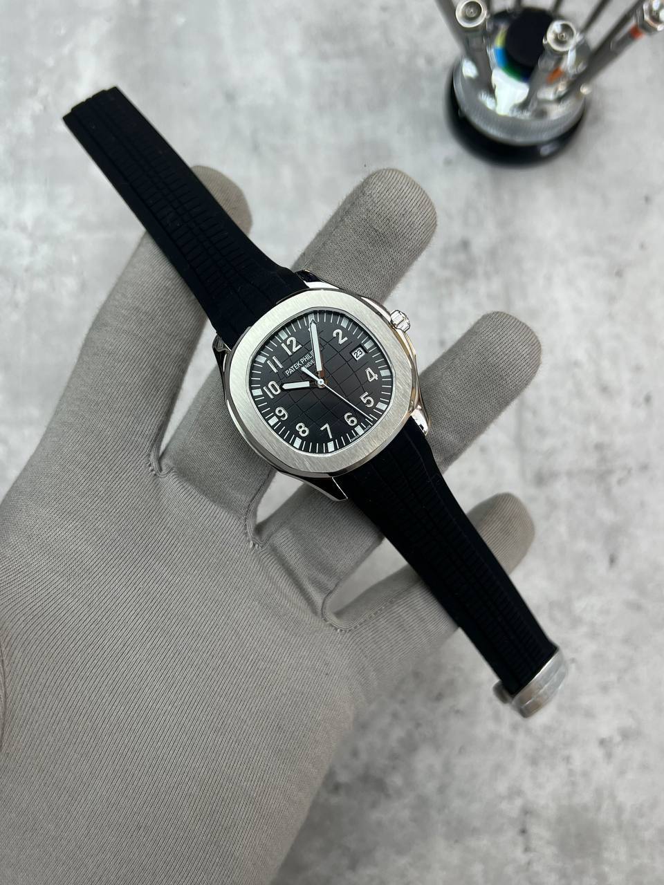 photo 5798810998067105359 y Patek Philippe Aquanaut 5167A-001 black dial black strap AAA replica watch UK - men's designer reps
