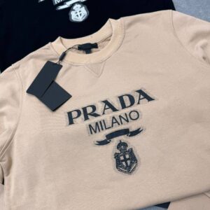 Prada Milano Logo oversized crewneck jumper AAA replica UK - men's women's 2 colours designer reps