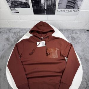 Loewe Leather Patch Pocket on Chest hoodie AAA replica UK - men's women's 2 colours designer reps