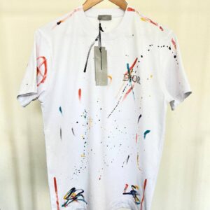Dior Multicolour Paint Splatter t-shirt AAA replica UK - men's women's 2 colours designer reps sale