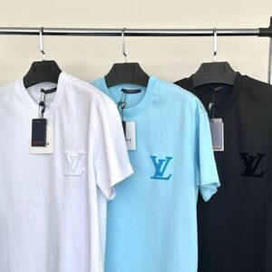 Louis Vuitton Embroidered LV Logo t-shirt AAA replica UK - men's women's different colours designer reps