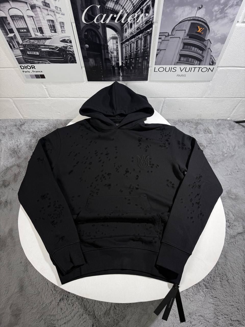 photo 5798810998067105856 y Amiri Black Cotton MA Shotgun Embroidered hoodie AAA replica UK - men's women's designer reps sale