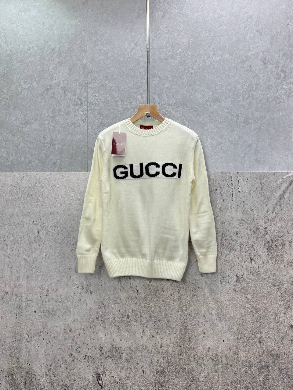photo 5798810998067106016 y Gucci Crewneck Logo-Embroidered Wool jumper AAA replica UK - men's women's 2 colours designer reps