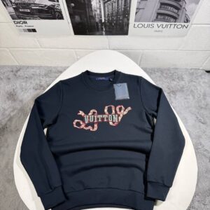 Louis Vuitton Ribbon Embroidered Cotton crewneck jumper AAA replica UK - men's women's different colours
