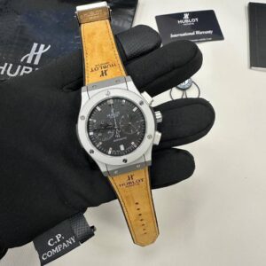 Hublot Big Bang stainless steel tan leather strap AAA replica watch UK - men's designer reps sale