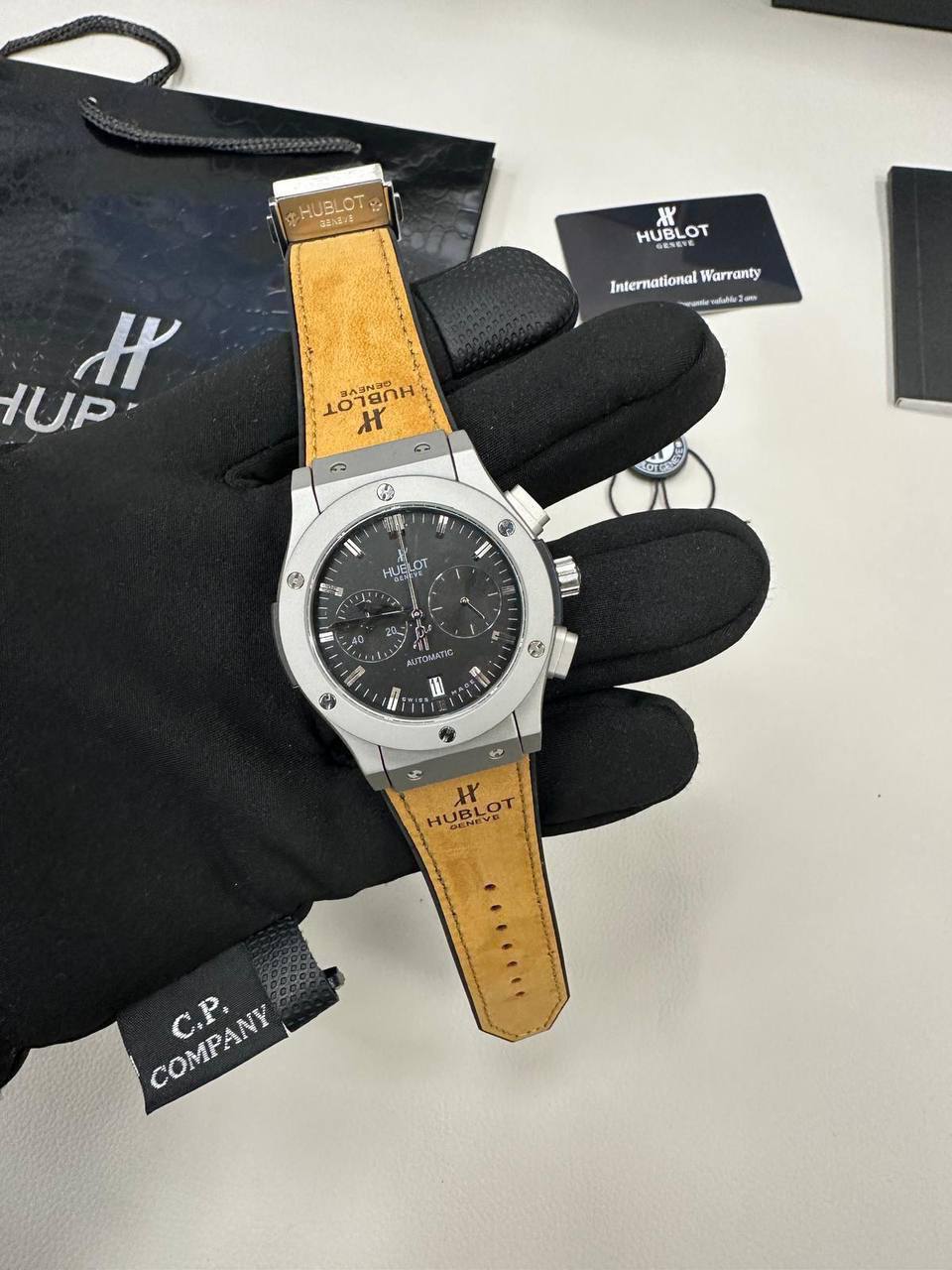 photo 5807509088525553260 y Hublot Big Bang stainless steel tan leather strap AAA replica watch UK - men's designer reps sale
