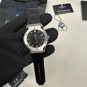 Hublot Classic Fusion Titanium black dial AAA replica watch UK - men's designer reps sale