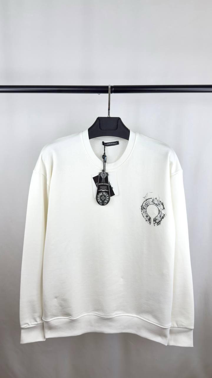 photo 5814549931493100940 y Chrome Hearts smoke effect horseshoe crewneck hoodie AAA replica UK — men's women's 2 colours designer reps