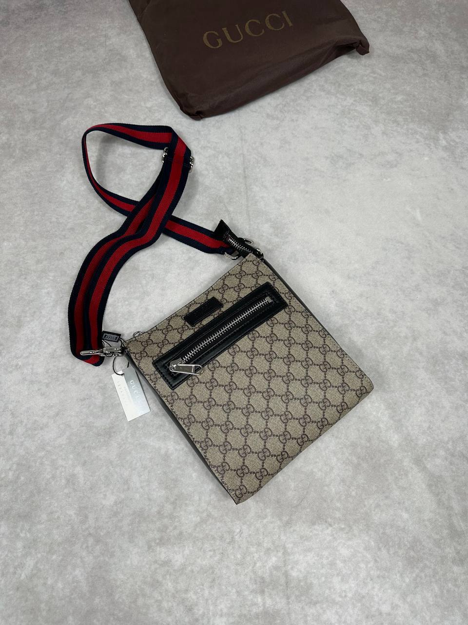 photo 5816552601728781070 y Gucci GG Supreme Canvas Messenger bag with dust bag 2 colours AAA replica UK - men's designer reps