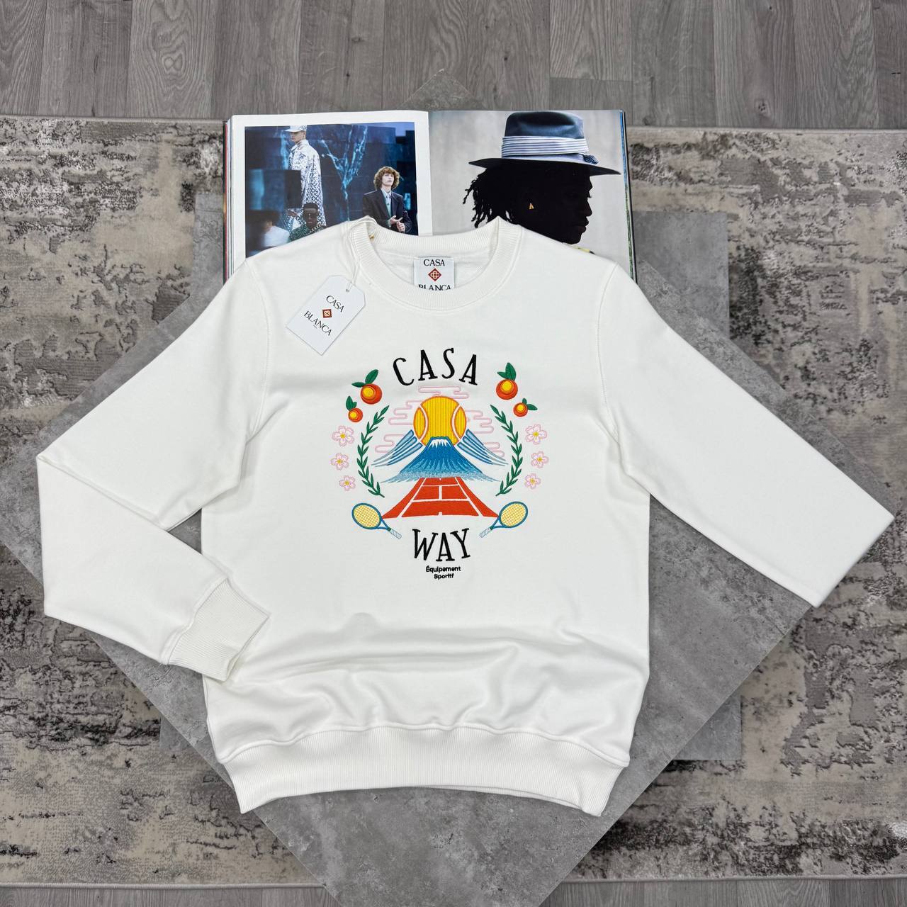 photo 5816552601728781191 y Casablanca Casa Way Mountain Artwork crewneck jumper 2 colours AAA replica UK - men's women's reps