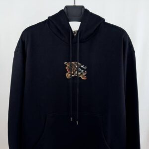 Burberry Equestrian Knight Design EKD hoodie black AAA replica UK — men's women's designer reps sale