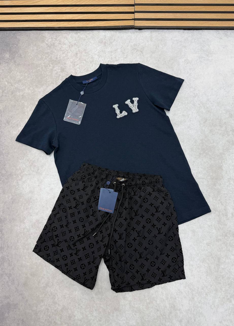 photo 5816801731306786059 y Louis Vuitton organic cotton embellished t-shirt shorts set men's AAA replica UK — different colours reps sale