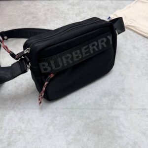 Burberry nylon logo detail crossbody bag black AAA replica UK — men's designer reps sale