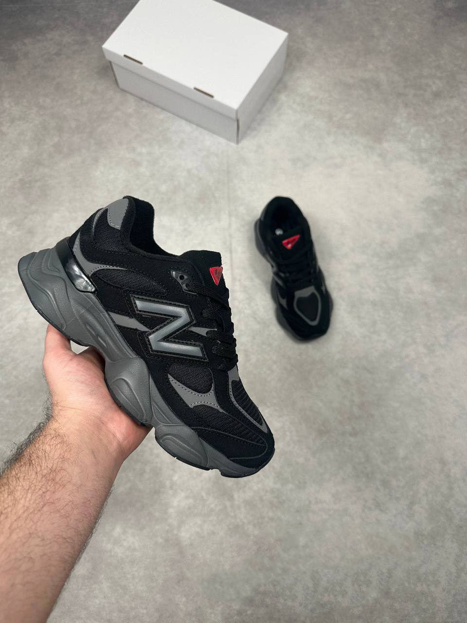 photo 5816801731306786145 y New Balance 9060 Black Grey Red women's AAA replica trainers UK — designer reps sale