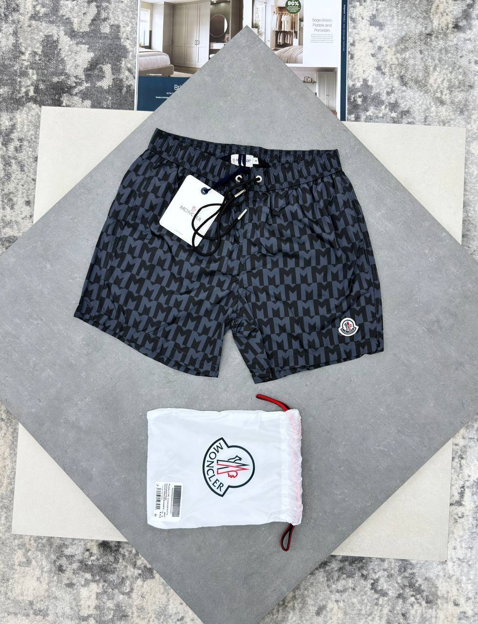 photo 5816801731306786231 y Moncler Monogram print swim shorts men's AAA replica UK — different colours designer reps sale