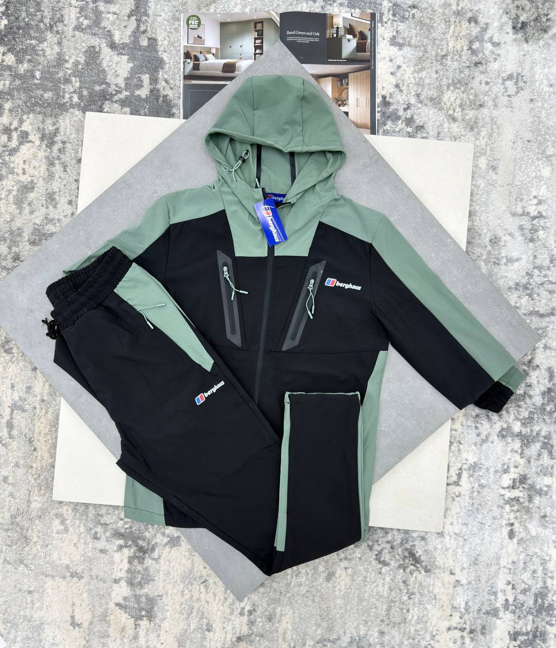 photo 5816801731306786261 y Berghaus Intervale Tech tracksuit green black men's AAA replica UK — designer reps sale