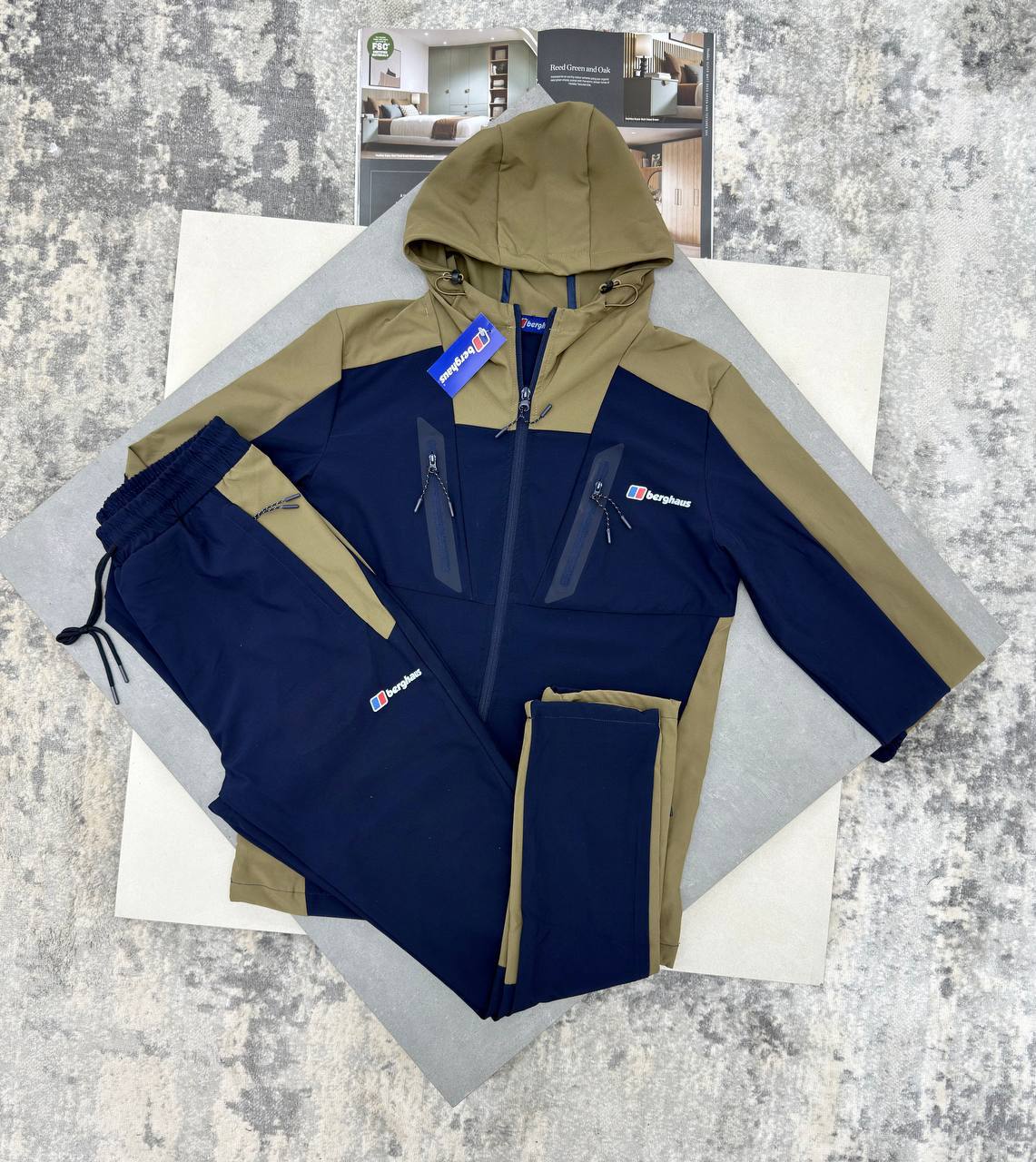 photo 5816801731306786264 y Berghaus Intervale Tech tracksuit brown navy men's AAA replica UK — designer reps sale