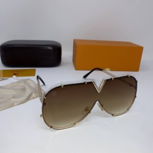 Louis Vuitton LV Drive brown metal AAA replica sunglasses UK — men's women's designer reps sale