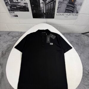 Dolce & Gabbana rectangular logo metal piqué polo shirt men's AAA replica UK — different colours designer reps
