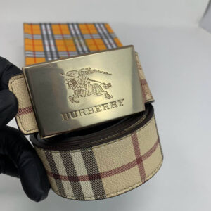 Burberry reversible plaque buckle vintage check pattern AAA replica belt UK — designer reps sale