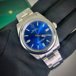 Rolex Oyster Perpetual 126000 blue dial AAA replica watch UK — men's Rolex reps sale