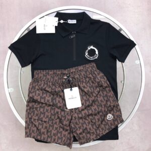 Moncler Year of the Dragon half-zip polo shorts set AAA replica UK — men's different colours designer reps