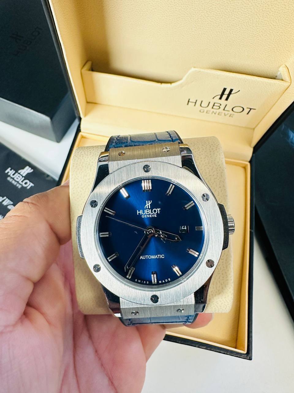 photo 5819053531120471897 y Hublot Classic Fusion Titanium Blue men's AAA replica watch UK — designer reps sale