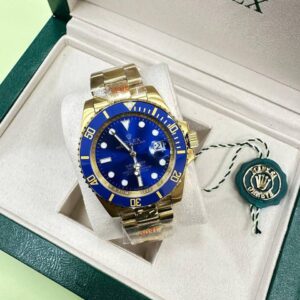 Rolex Submariner Date blue dial yellow gold 126618LB AAA replica watch UK — men's Rolex reps sale