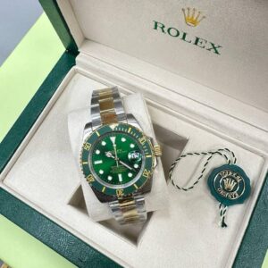 Rolex Submariner Date green dial two tone 116613 AAA replica watch UK — men's Rolex reps sale
