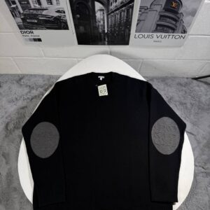 Loewe Anagram Elbow Patch Black Jumper AAA Replica UK Best Quality Reps