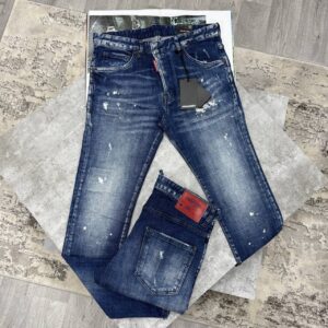 Dsquared2 Cool Guy Heritage Patch slim fit blue AAA replica jeans UK — men's designer reps sale