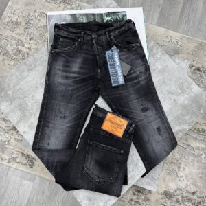 Dsquared2 The Best Shops Edition slim fit distressed black AAA replica jeans UK — designer reps sale