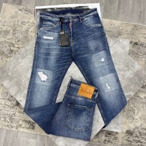 Dsquared2 RAW Edition slim fit blue AAA replica jeans UK — men's designer reps sale multiple waist sizes