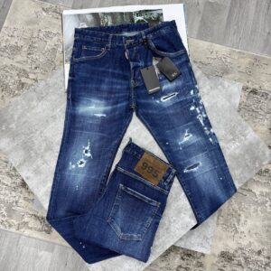Dsquared2 995 Edition slim fit vibrant blue AAA replica jeans UK — men's designer reps sale multiple waist sizes