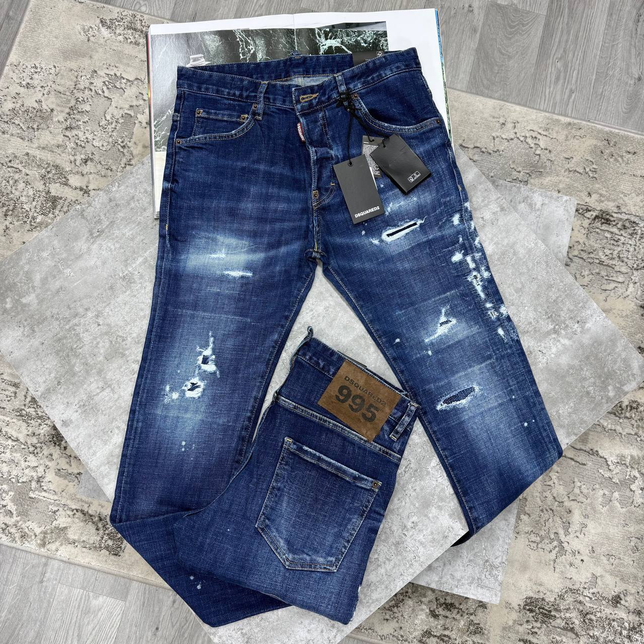 photo 5821087451538199413 y Dsquared2 995 Edition slim fit vibrant blue AAA replica jeans UK — men's designer reps sale multiple waist sizes