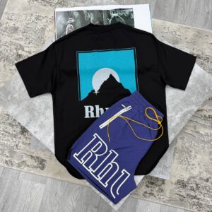 Rhude Moonlight logo men's t-shirt and shorts set multiple colours — AAA replica UK designer reps sale