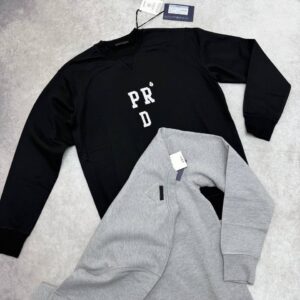 Prada logo-embroidered AAA replica jumper UK — men's women's 2 colours luxury reps sale