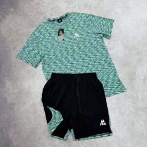 Montirex Trail 2.0 running t-shirt shorts set green multi men's AAA replica UK — designer reps sale
