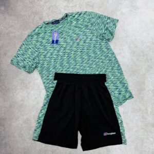 Berghaus Performance Activewear running t-shirt shorts set mint green men's AAA replica UK — designer reps sale