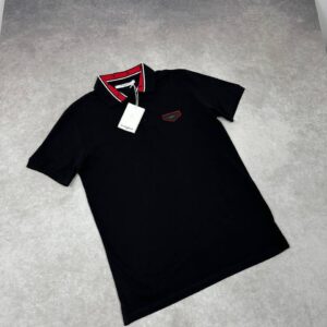 Givenchy red tipping collar logo-patch polo shirt men's AAA replica UK — 2 colours designer reps sale