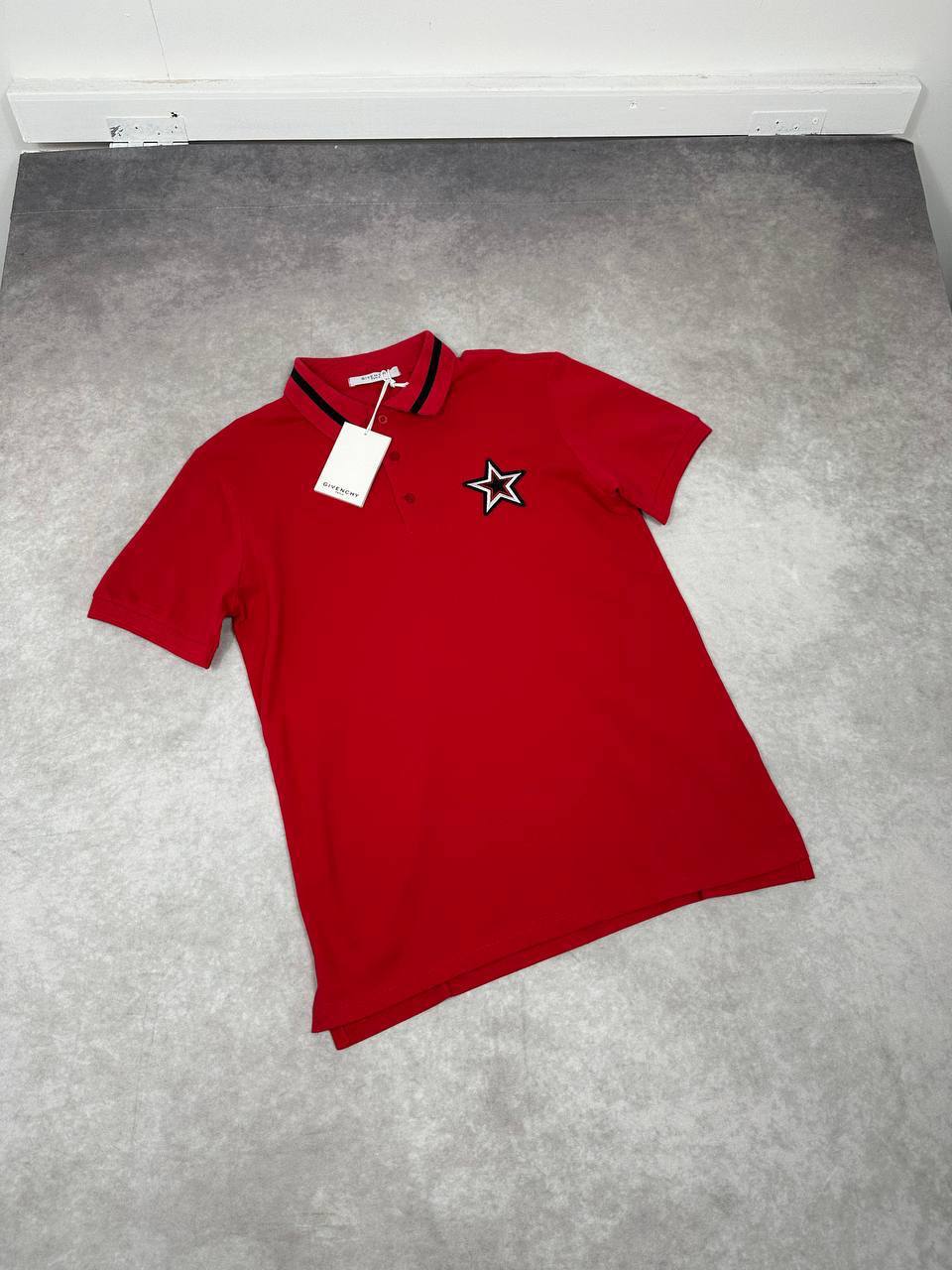 photo 5821087451538199735 y Givenchy star chest patch polo shirt men's AAA replica UK — 2 colours designer reps sale