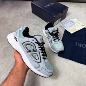 Dior B30 Light Blue mesh technical fabric men's AAA replica trainers UK — designer reps sale