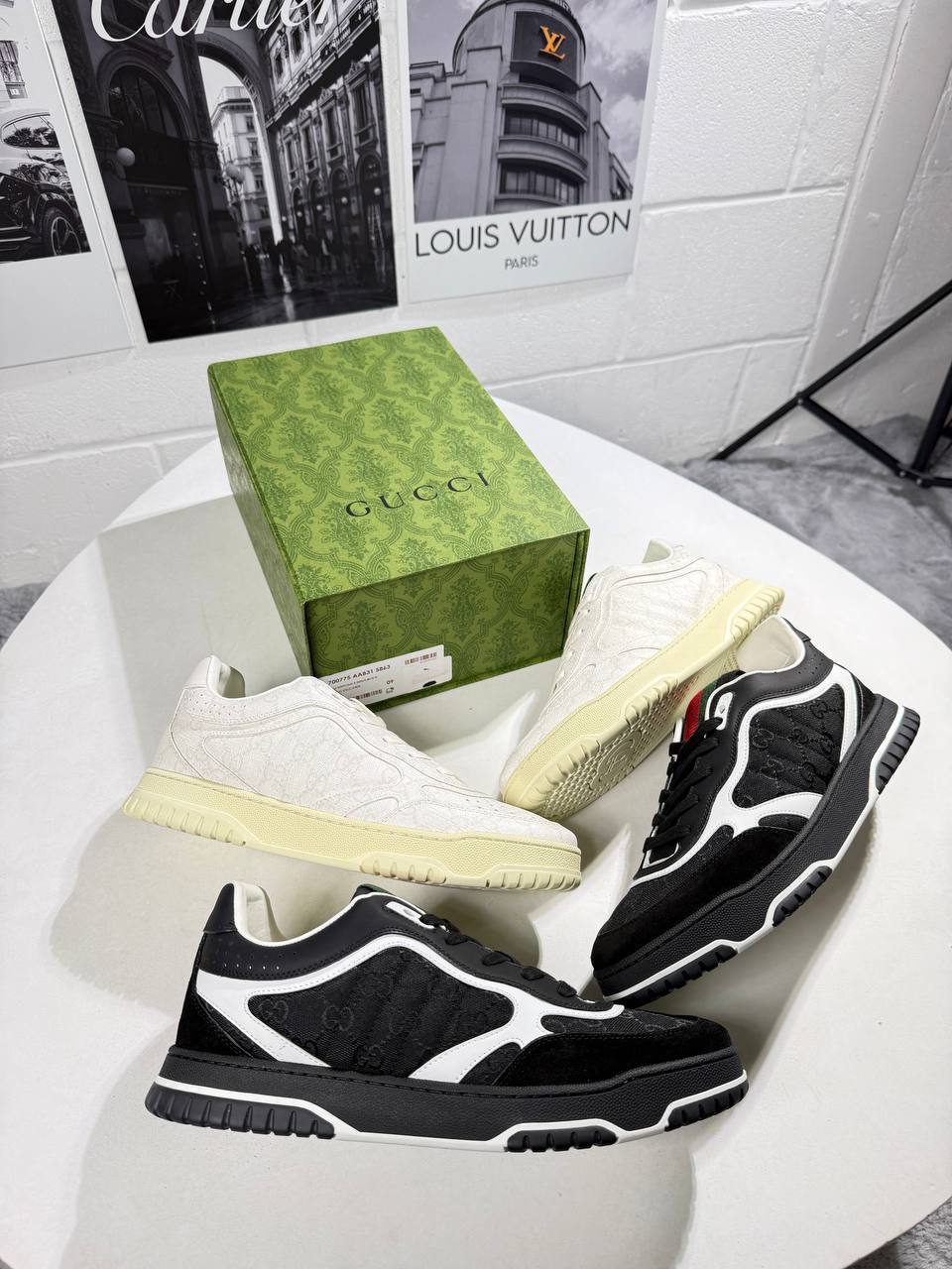 photo 5823229347433745366 y Gucci Calf Leather Re-Web sneakers 2 colours men's AAA replica UK - designer reps sale