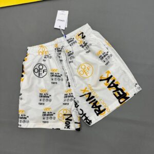 Off-White graphic print drawstring streetwear shorts men's AAA replica UK — designer reps sale