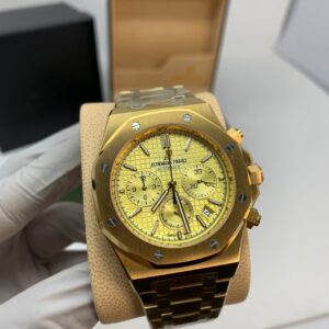 Audemars Piguet Royal Oak Chronograph Yellow Gold Dial 26240BA AAA replica watch UK - men's AP reps sale